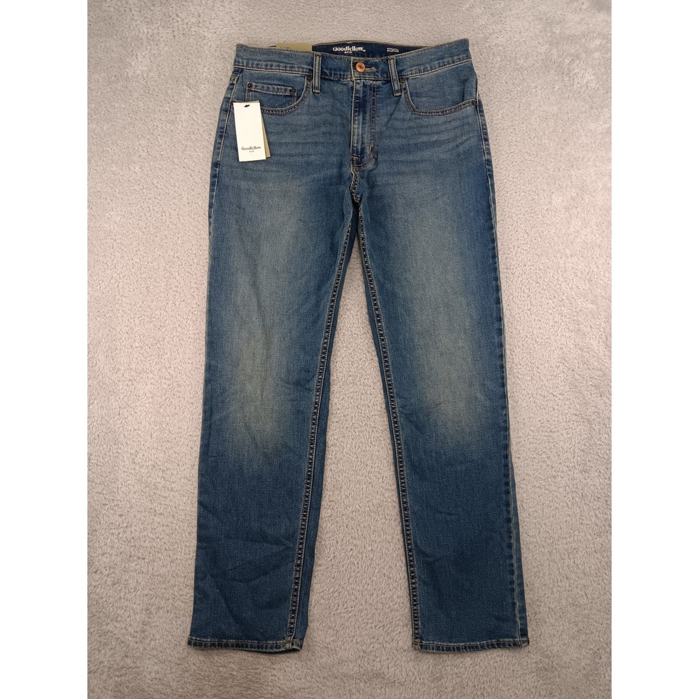 Goodfellow Jeans Men 32x30 Blue NWT Advanced Temp Control Athletic Slim Tapered